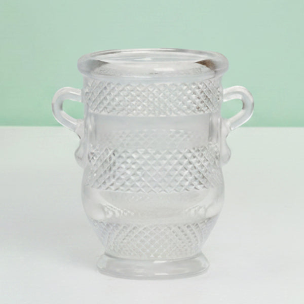 Diamond-Cut Quilted Trophy Glass Vase