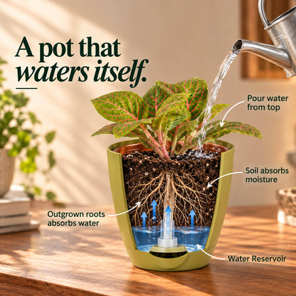 Petite green fittonia nerve plant with detailed veins in a 4-inch plastic pot.