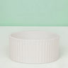 Fluted Ceramic Planter Vase - White