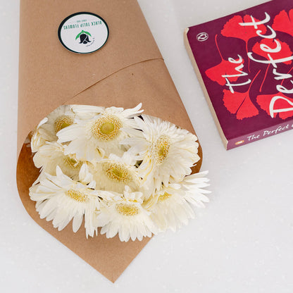 Gerbera cut flowers with open blooms in multiple bright colours