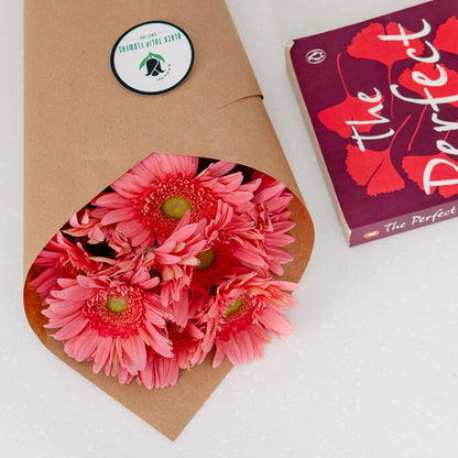 Gerbera cut flowers with open blooms in multiple bright colours