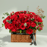 Crimson Grandeur Valentine Basket