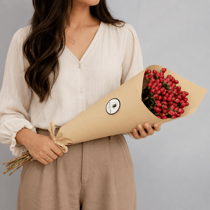 Long-stem, fresh-cut roses in assorted shades, available in convenient stem packs.
