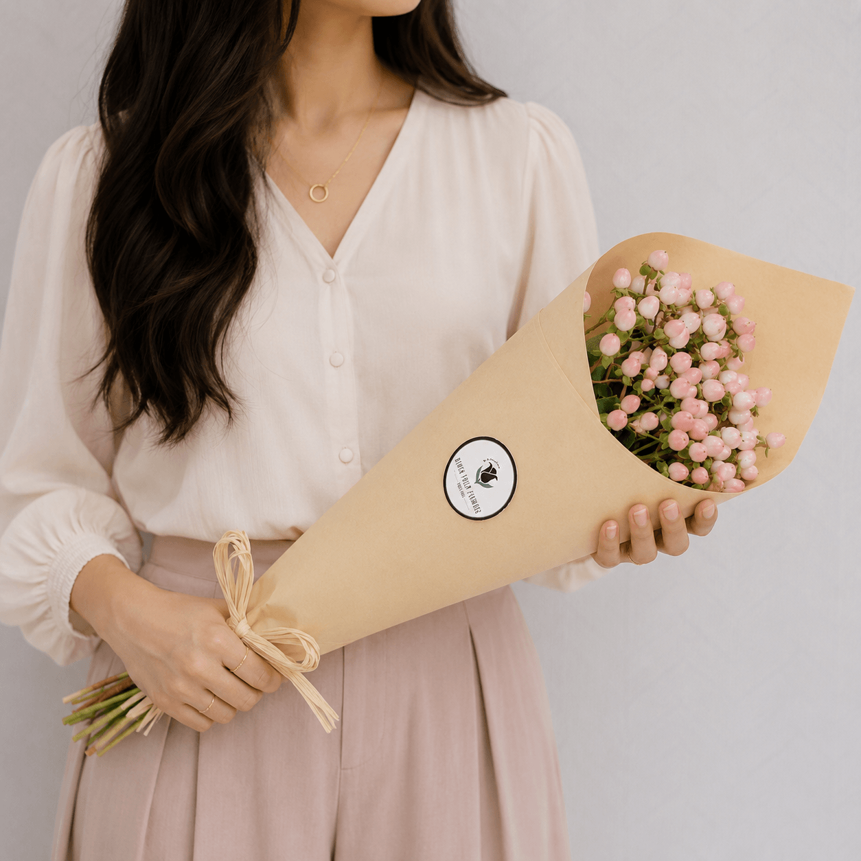 Long-stem, fresh-cut roses in assorted shades, available in convenient stem packs.