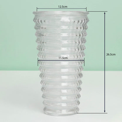 Inverted Conical Trumpet Glass Vase