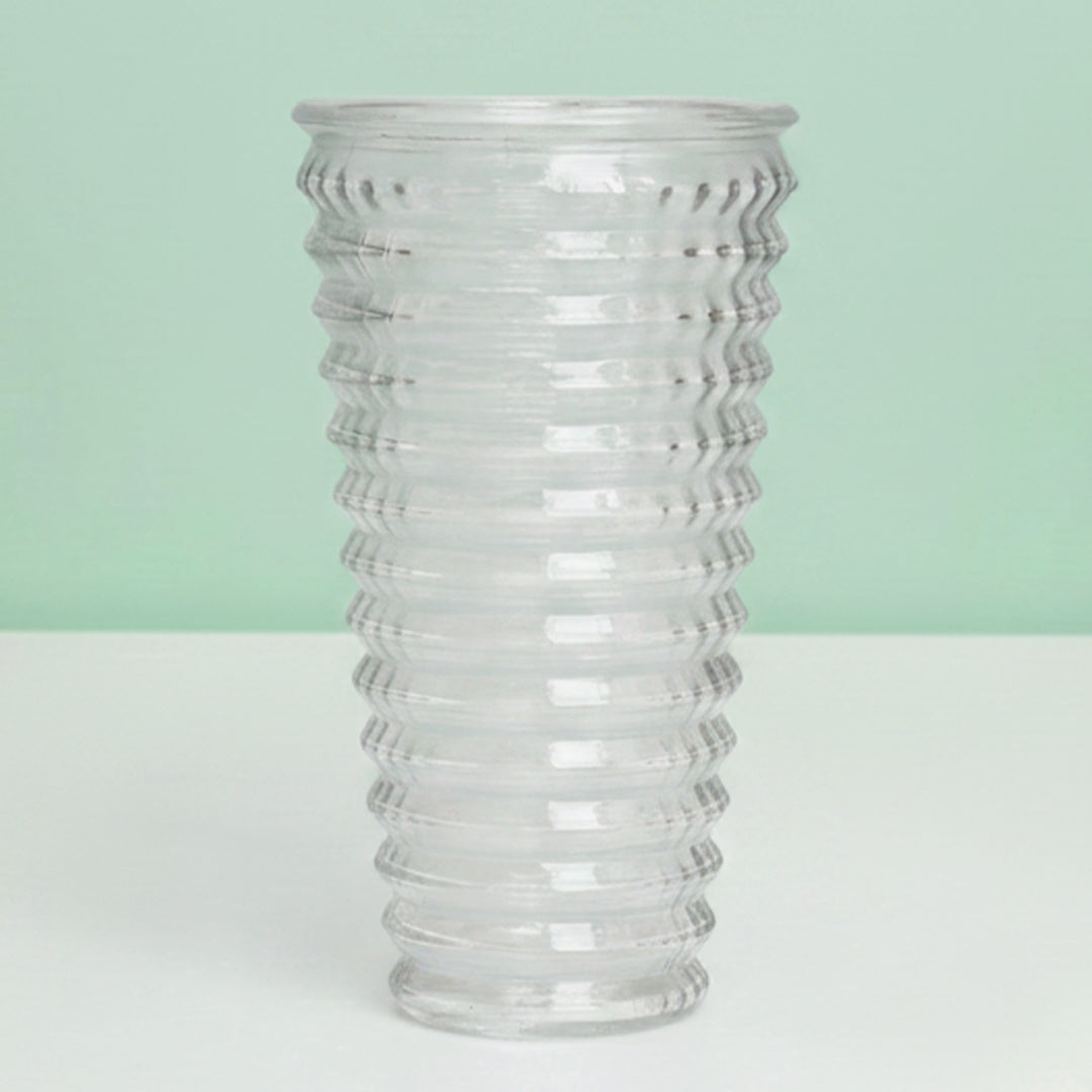 Inverted Conical Trumpet Glass Vase