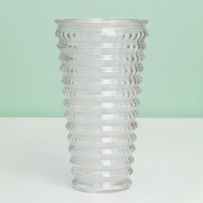 Inverted Conical Trumpet Glass Vase