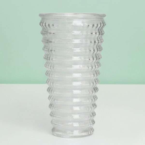 Inverted Conical Trumpet Glass Vase