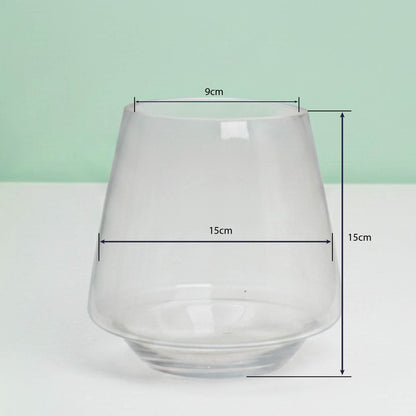 Modern Tapered Conical Glass Vase