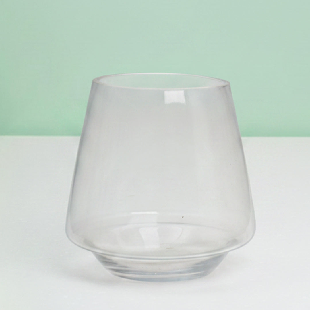 Modern Tapered Conical Glass Vase