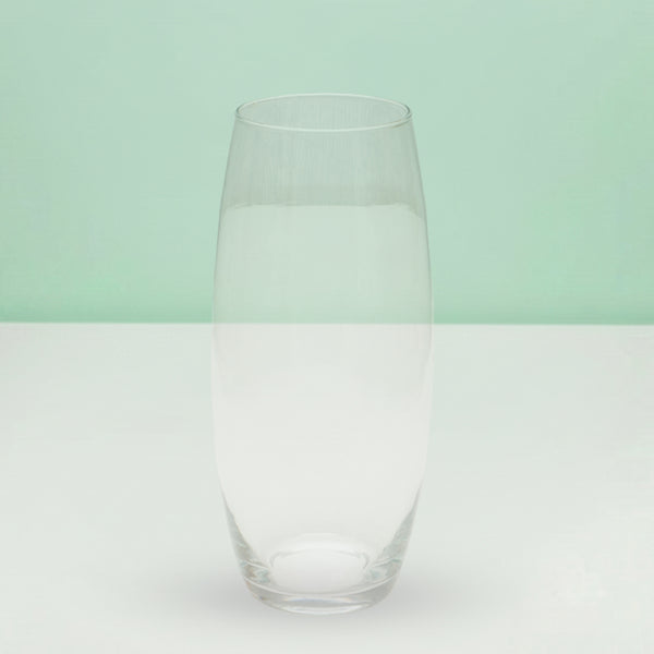 Oval Barrel Glass Vase