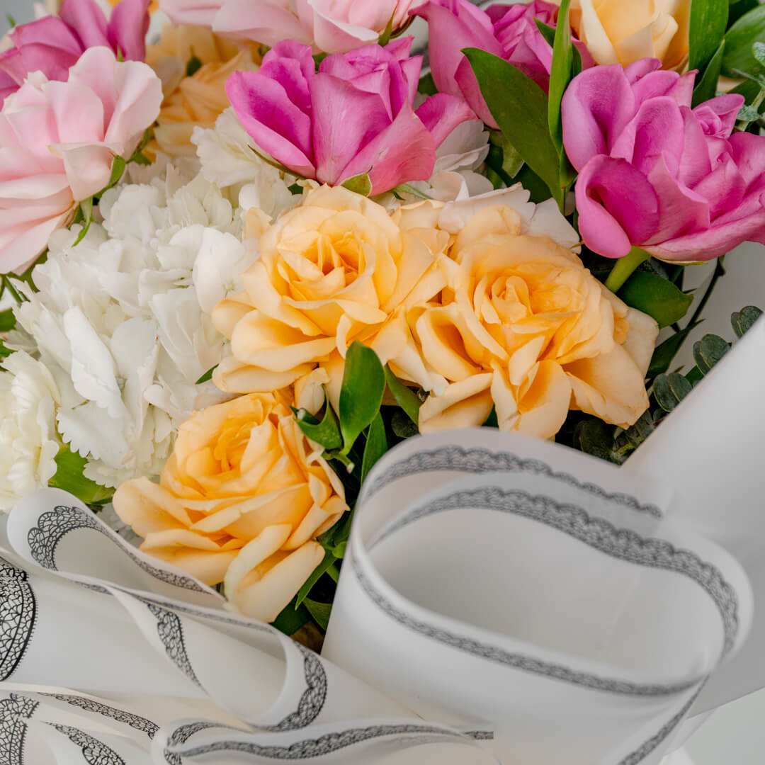 Pastel Dreams bouquet featuring soft pastel flowers arranged beautifully for elegant gifting and special occasions
