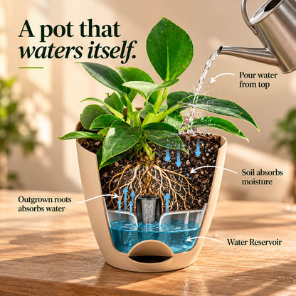 Pinstriped green philodendron birkin plant featured in a 5-inch plastic pot.