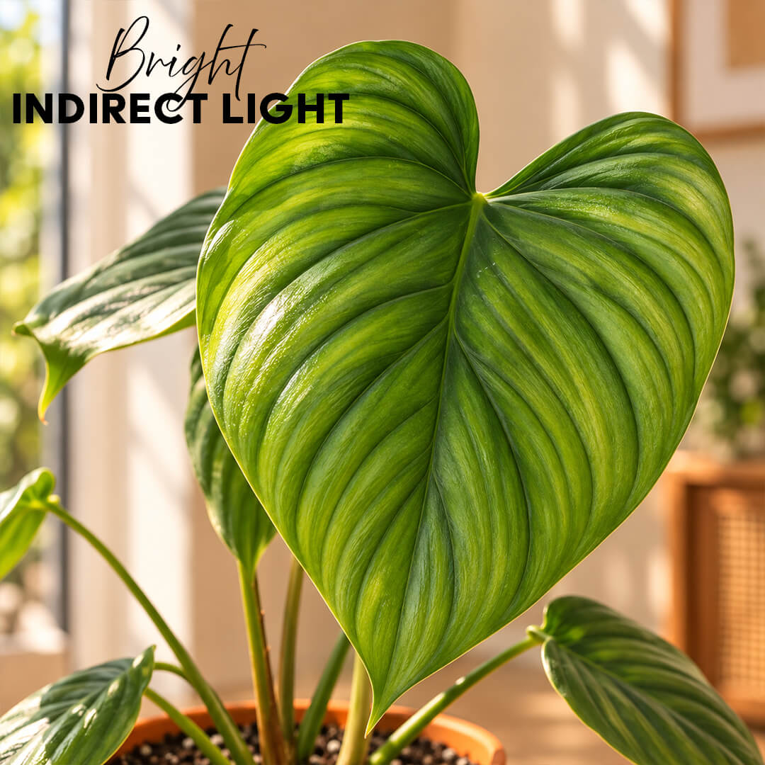 Buy Philodendron columbia indoor houseplant featuring textured green leaves potted in a 5 inch plastic pot for home decor.