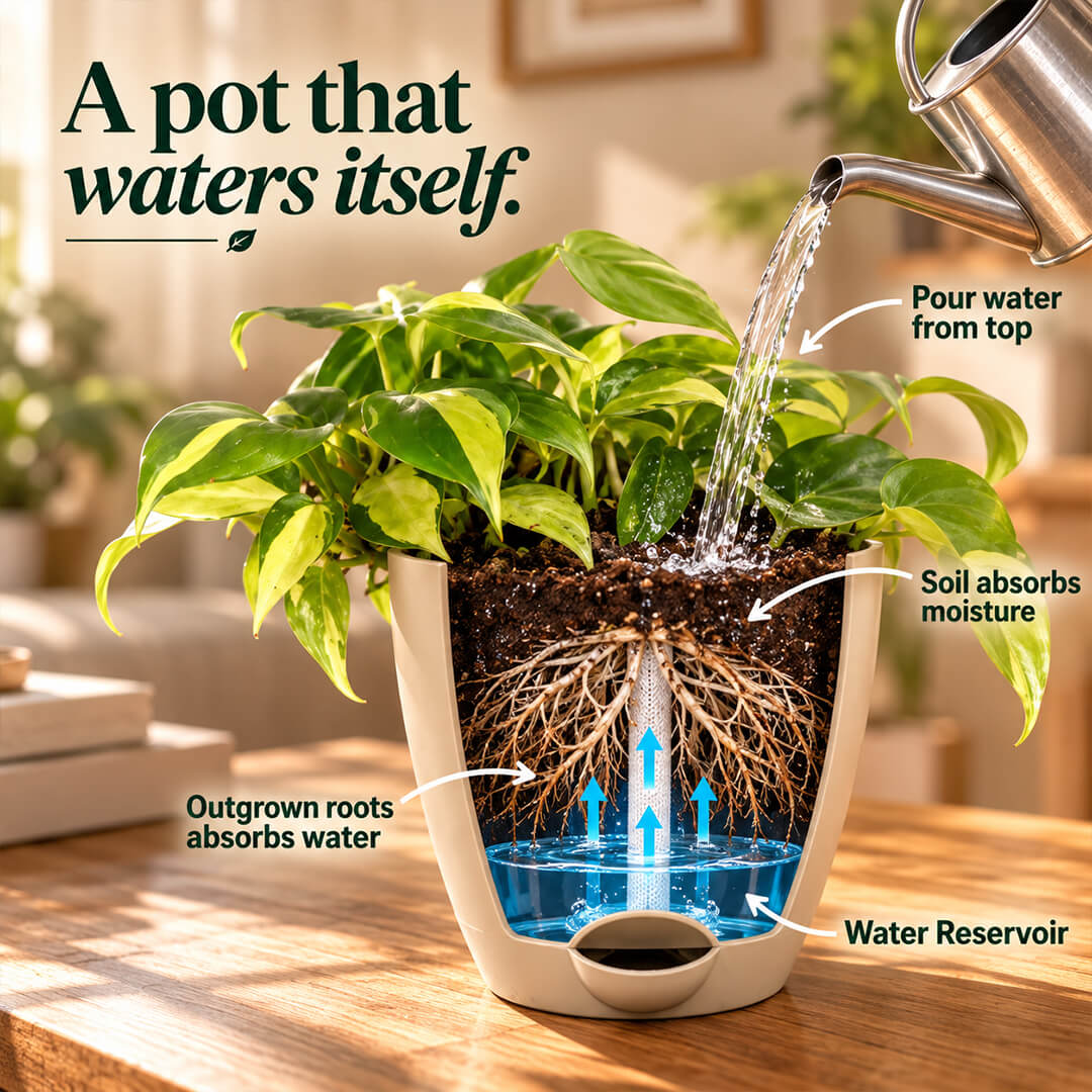 Patterned green philodendron variegated plant featured in a 5-inch plastic pot.