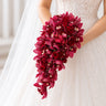 Red Orchid Cascade Wedding Bouquet