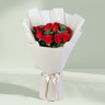 Red Roses Bouquet in White Wrap