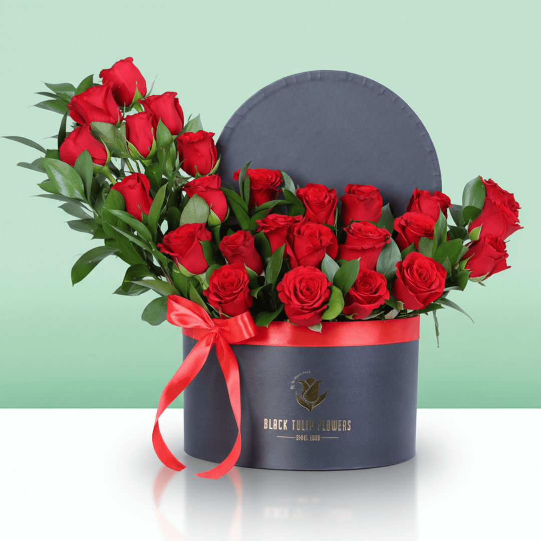 Red Roses & Ferrero Box arranged with red roses and Ferrero Rocher chocolates