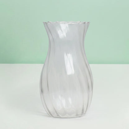 Soft Spiral Glass Flower Vase