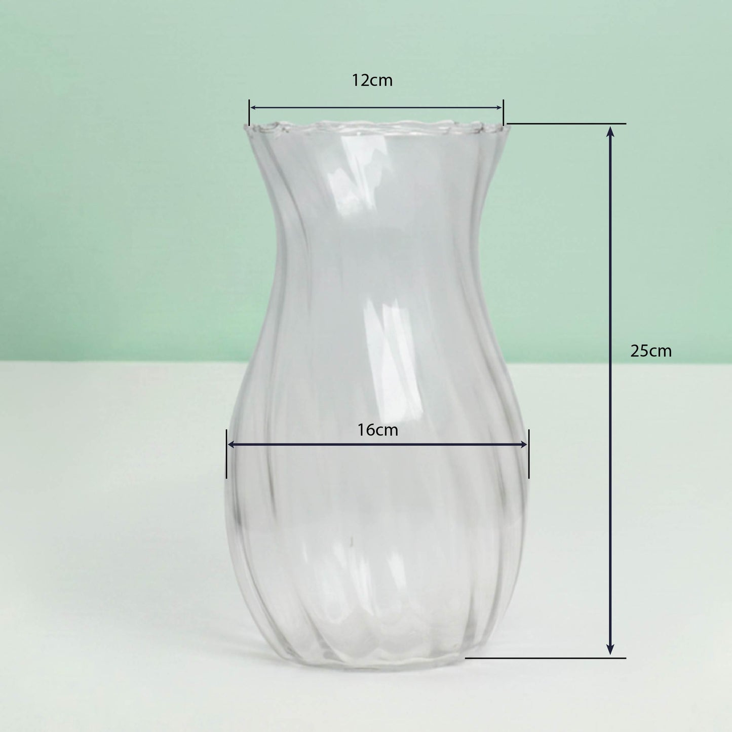 Soft Spiral Glass Flower Vase