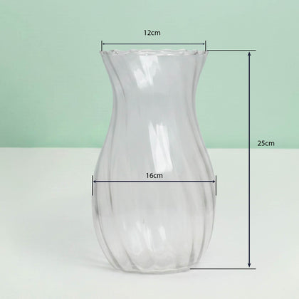 Soft Spiral Glass Flower Vase
