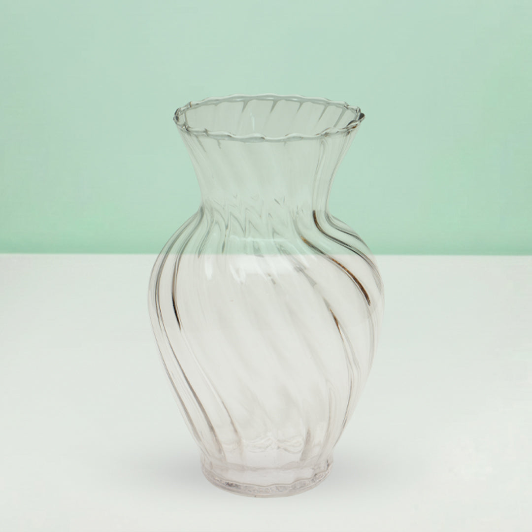 Swirl Baluster Glass Flower Vase