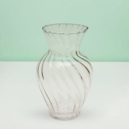 Swirl Baluster Glass Flower Vase