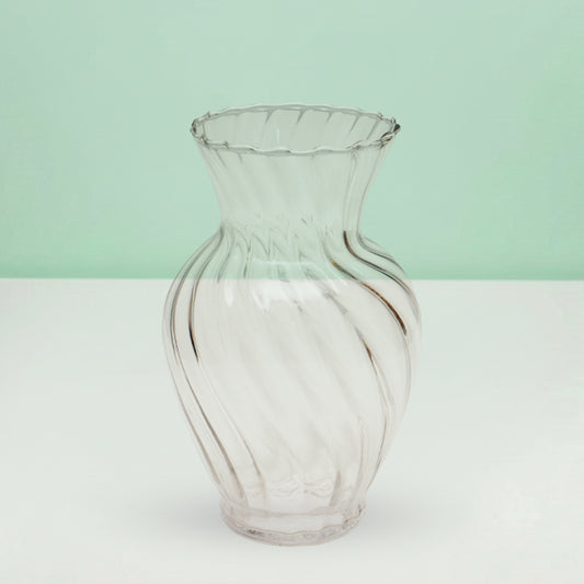 Swirl Baluster Glass Flower Vase