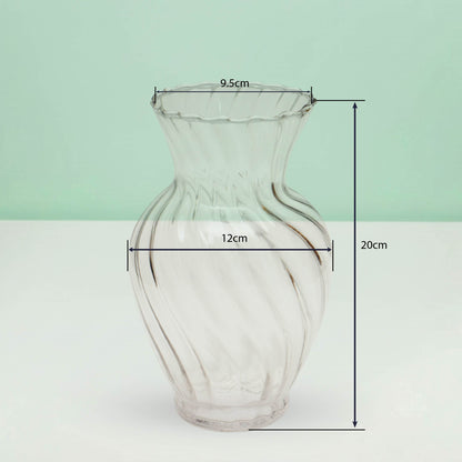 Swirl Baluster Glass Flower Vase