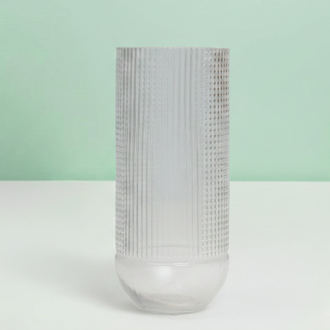 Tall Bullet Cylinder Glass Vase