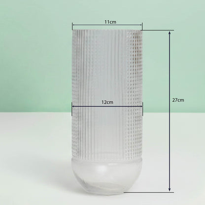 Tall Bullet Cylinder Glass Vase