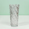 Tall Twisted Cylindrical Glass Vase