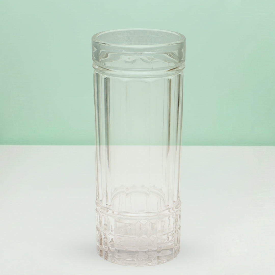Textured Tower Glass Floral Vase