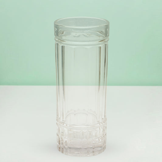 Textured Tower Glass Floral Vase