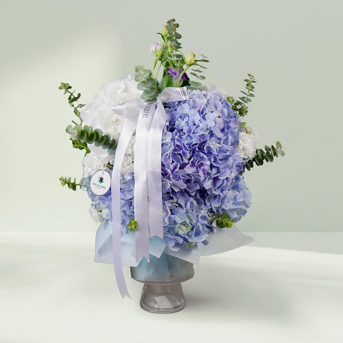 Skyline Bloom Blue Hydrangea Vase