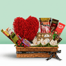 Valentine Rose & Chocolate Treat Box