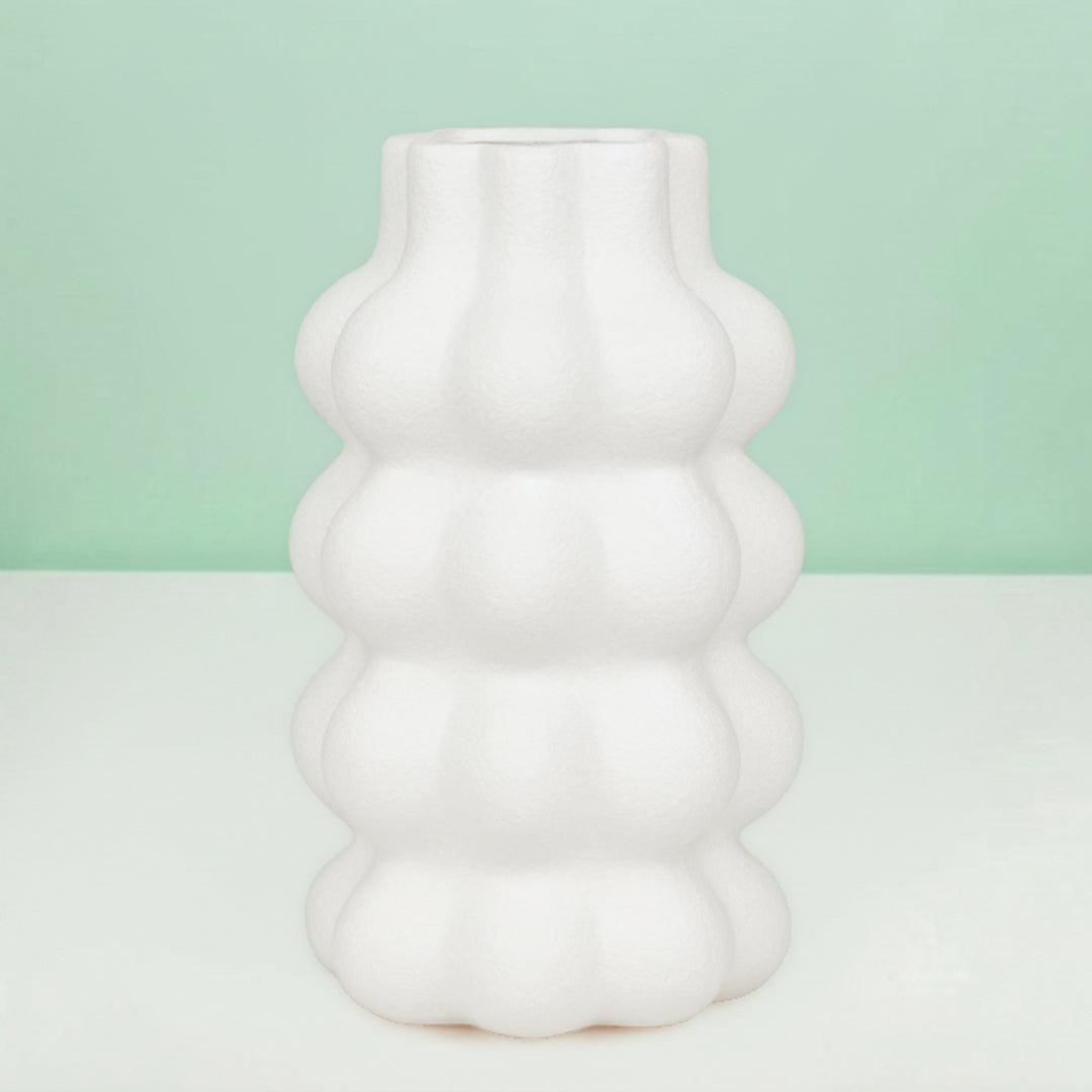 White Ceramic Floral Vase