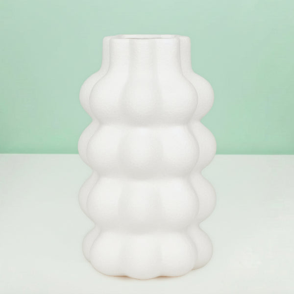 White Ceramic Floral Vase