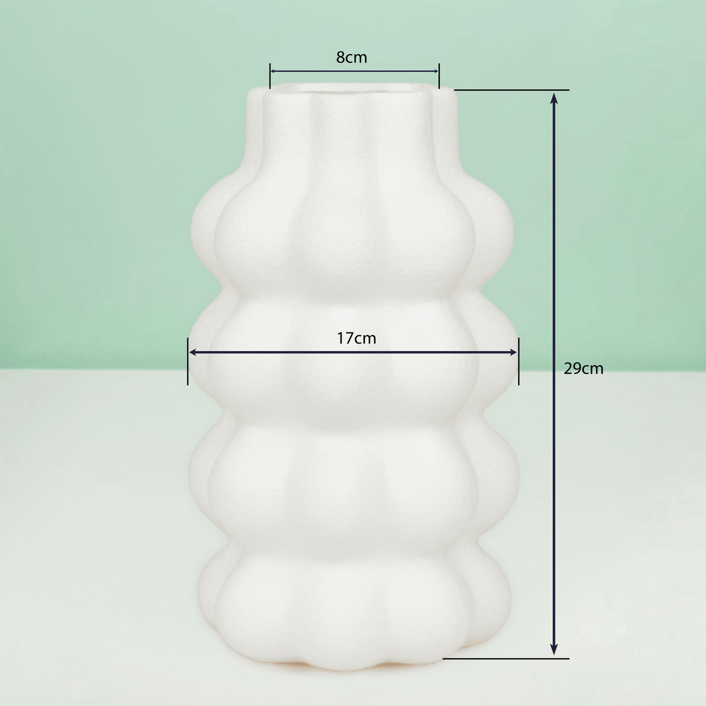 White Ceramic Floral Vase