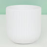 White Ceramic Medium Cylinder Pot