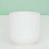 White Ceramic Small Cylinder Pot