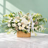 White Floral Mix Basket