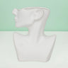 White Sculptural Face Ceramic Vase