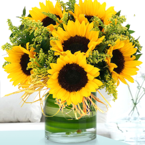 Buy Sunflowers Online - Sunflower in a Vase - BTF.in