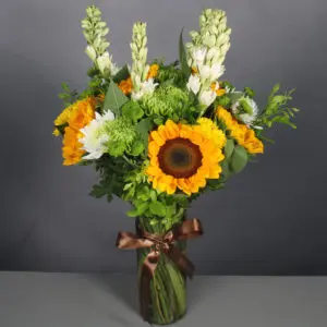Brighten your day - Order Fresh Sunflowers in vase | btf.in