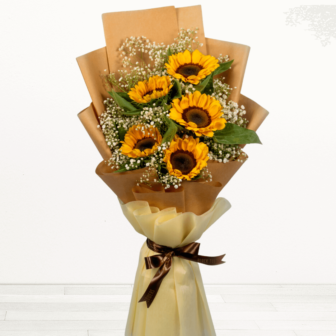Buy 5 Stems Sunflower bouquet BTF.in