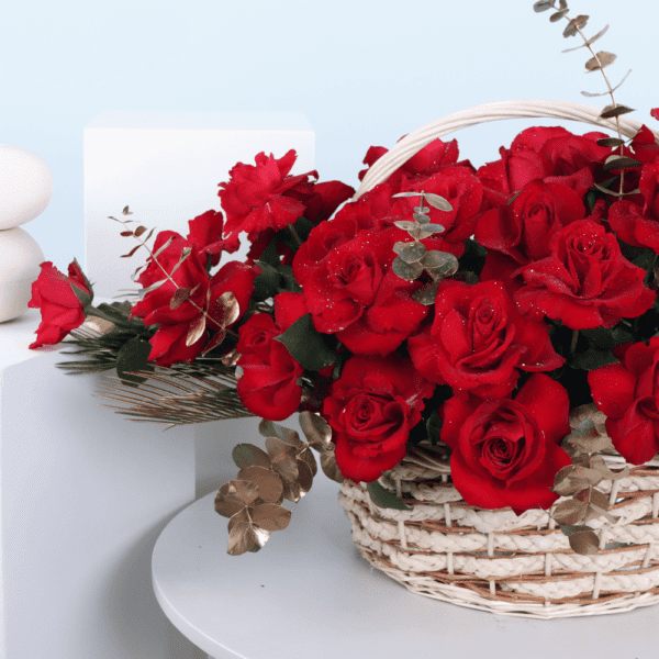Luxurious Love - Flower in Basket delivery - Order Now at BTFI
