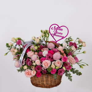 Exquisite Rose Flower Gift Basket Delivered to Bangalore | Black Tulip Flowers
