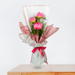 Order Now a Posy Pink peony flower bouquet in Bangalore | BTF