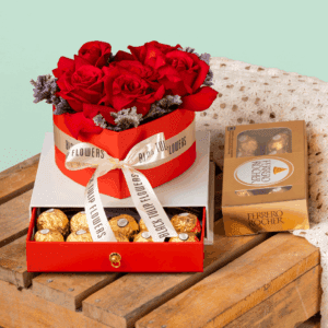 Roses Heart Shape: Sweet Kiss with Black Tulip Flowers"
